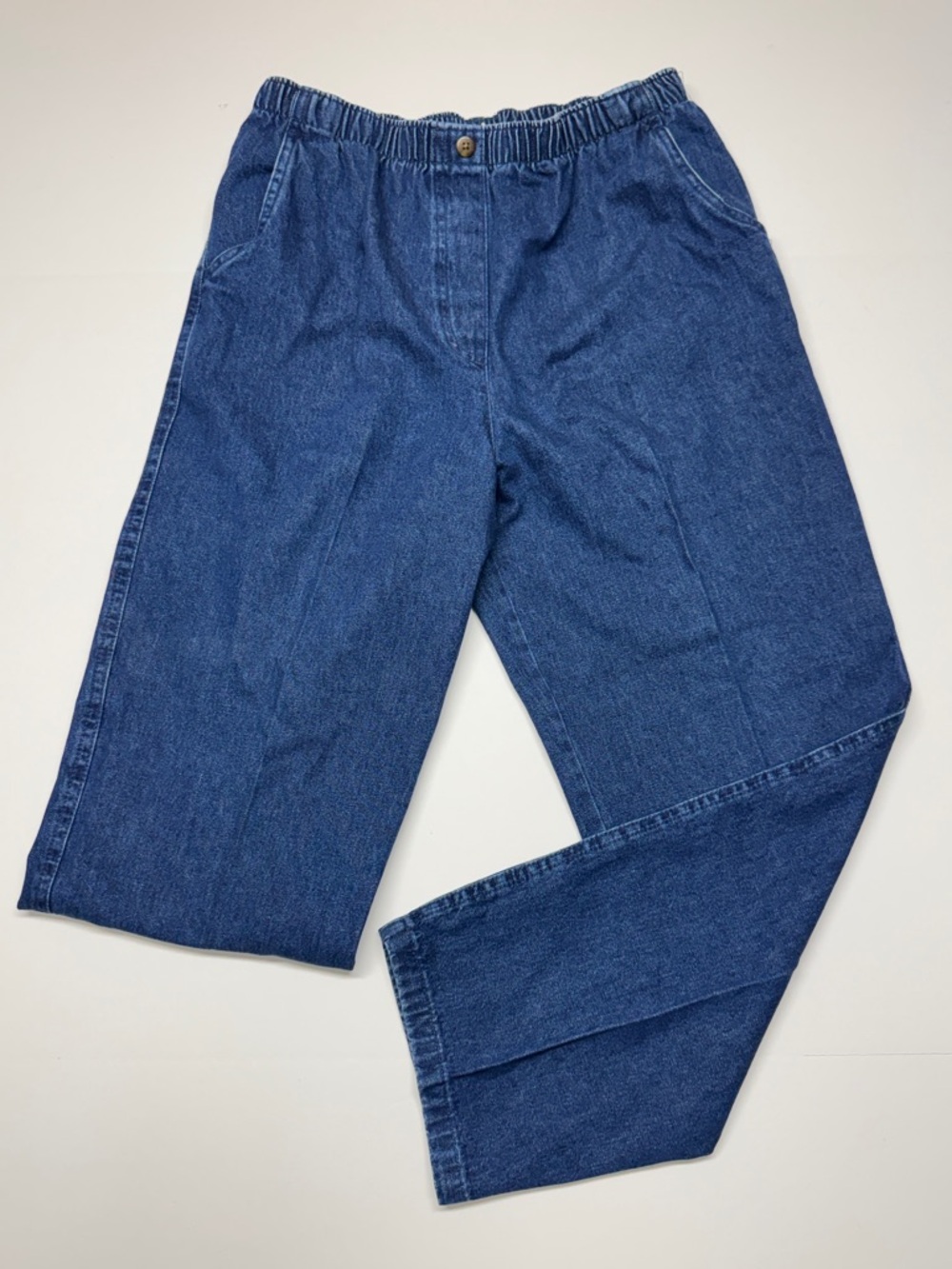 Allison Daley Blue Denim Elastic Waist Jeans Size 12